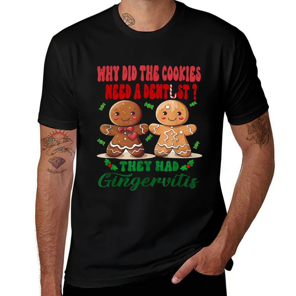 Funny Dental Christmas Gingerbread Dental Office Holiday  Quick-drying T-Shirt