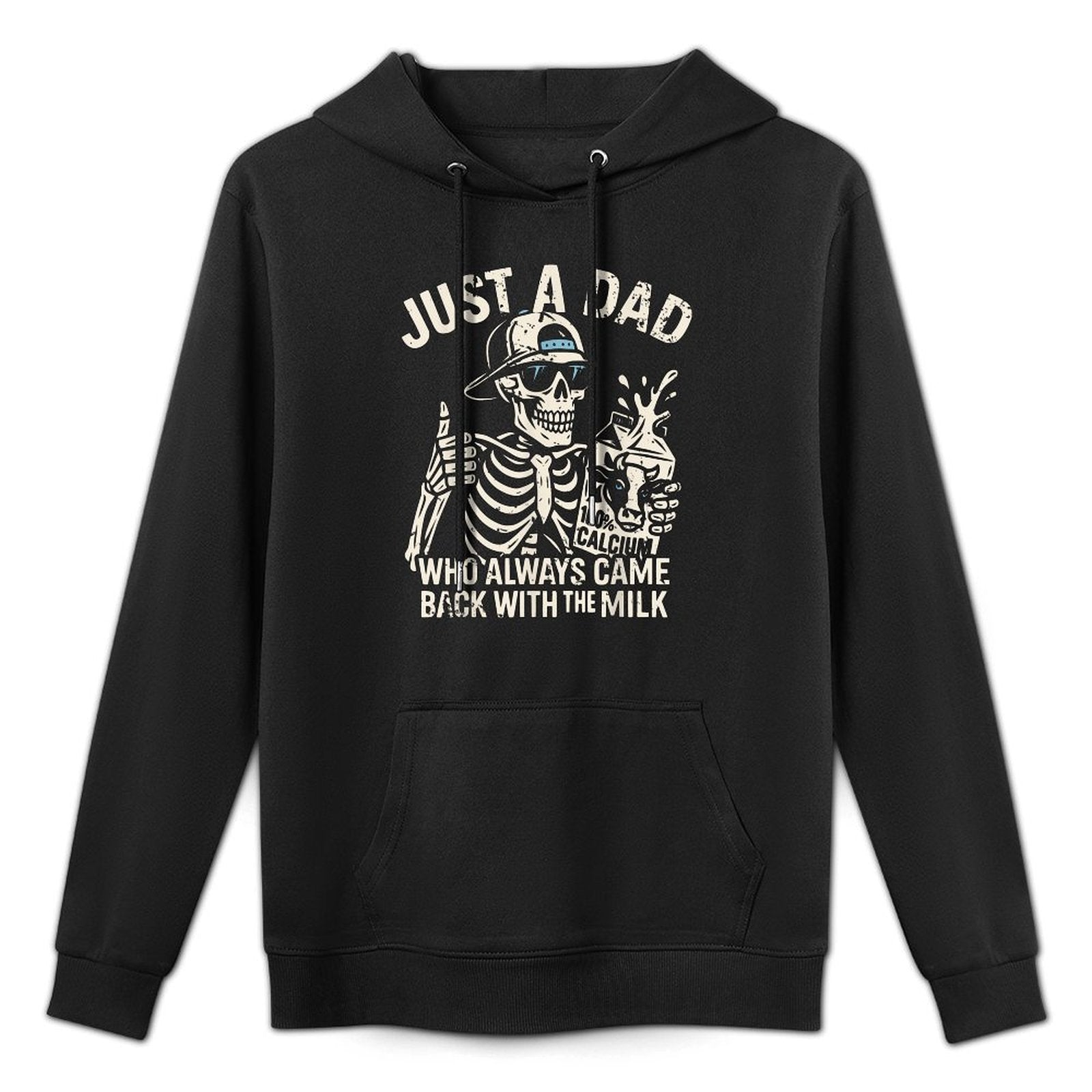 Skeleton Funny Just A Dad Who Always Came Back With The Milk Unisex Design Hoodie