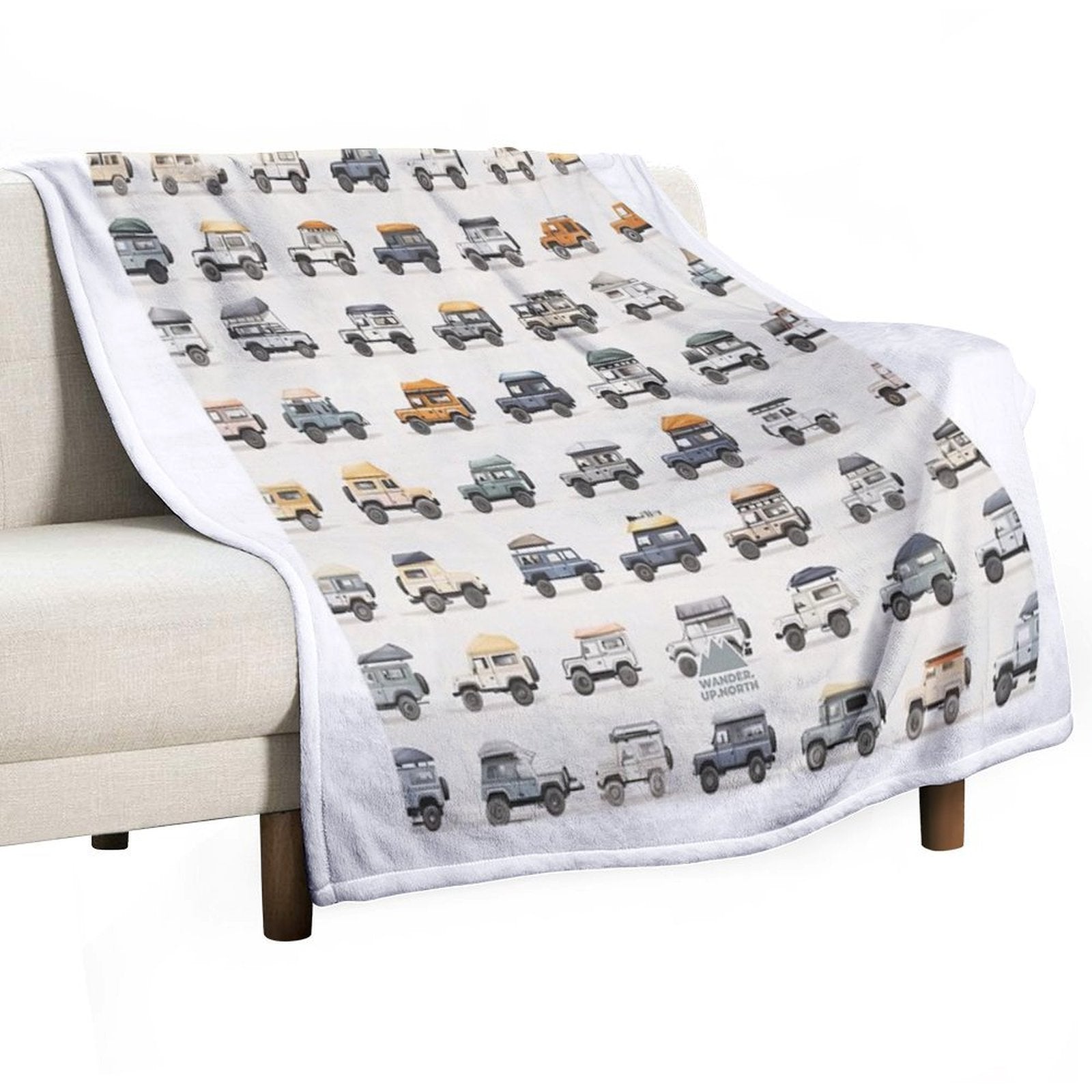 Adventure 4x4 Camping Rig Motif - 2  Wilderness Motif Series Quick-dry Throw Blanket