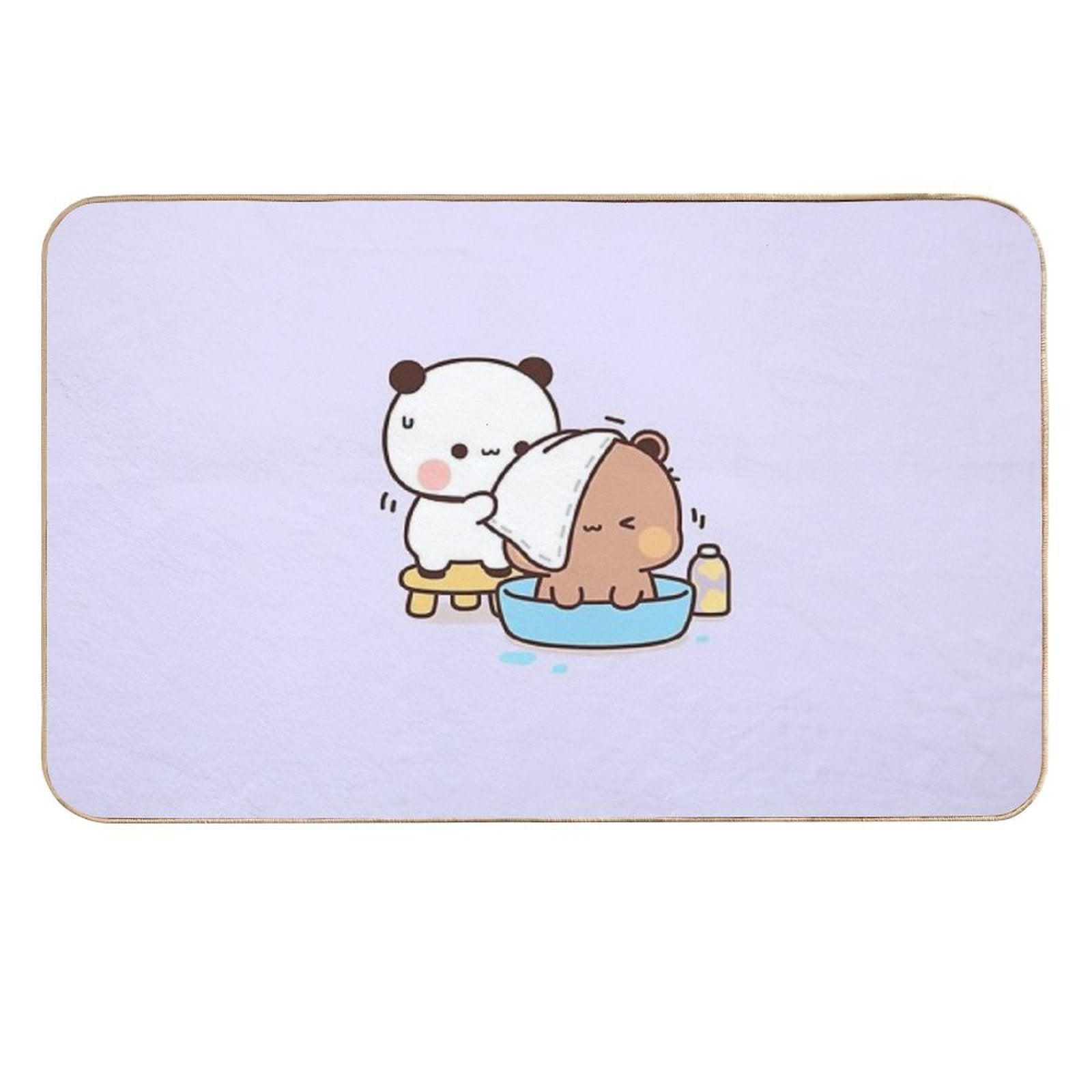 Bubu And Dudu Bath  Cute Bear Couple  Panda Yier  Bubu Brownie Bear  Odorless Bath Mat