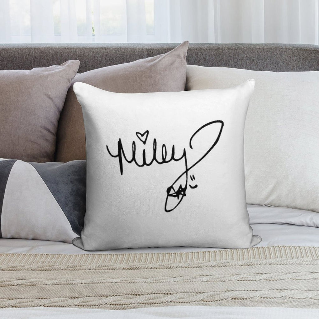 Miley Cyrus Autograph Soft Multiple Sizes Throw Pillow