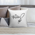 Miley Cyrus Autograph Soft Multiple Sizes Throw Pillow