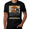 Orcazilla - Whale Lover Ocean Marine Biologist Whales  Ribbed Collar T-Shirt
