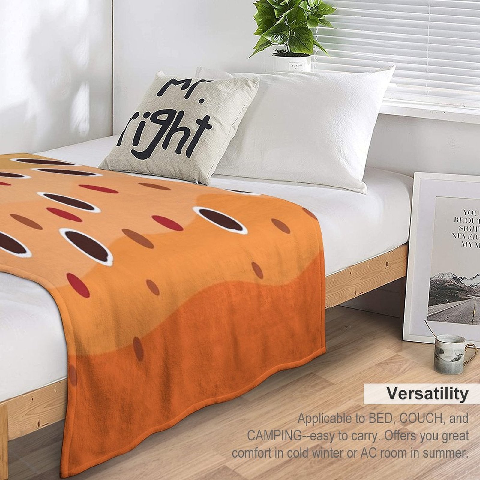 Brown Trout Skin Multi-functional Throw Blanket