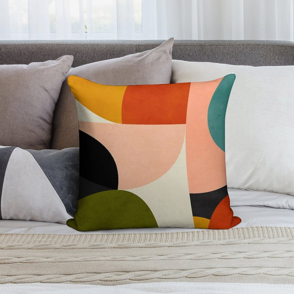 Modern Abstract Mid Century 2 Soft Decorative Cover Throw Pillow