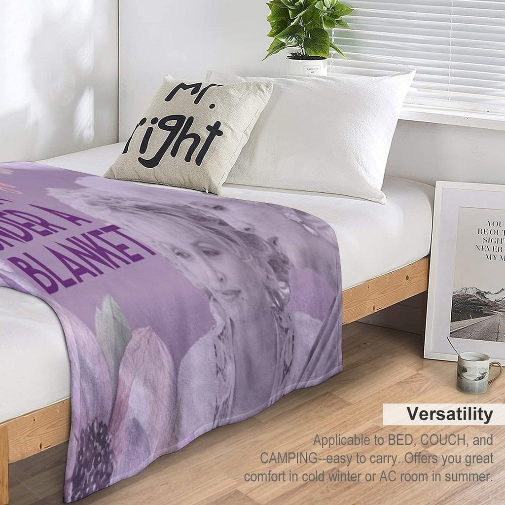 Steel Magnolias Clairee Two Pigs Fighting Under A Blanket Funny Movie Quote Lavender Version Multi-functional Throw Blanket
