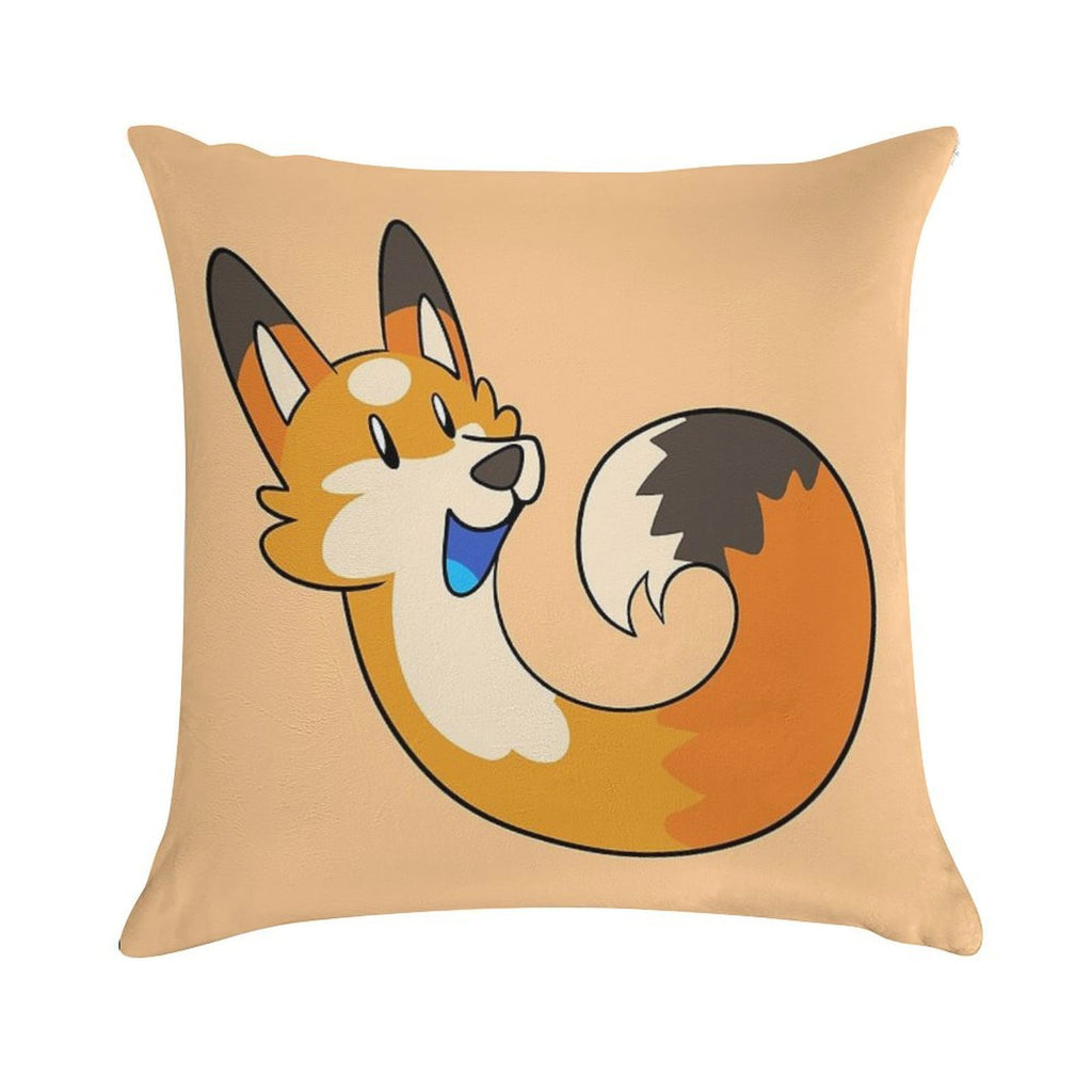 Orange Pipefox - Pip Soft Anti-Pilling Throw Pillow