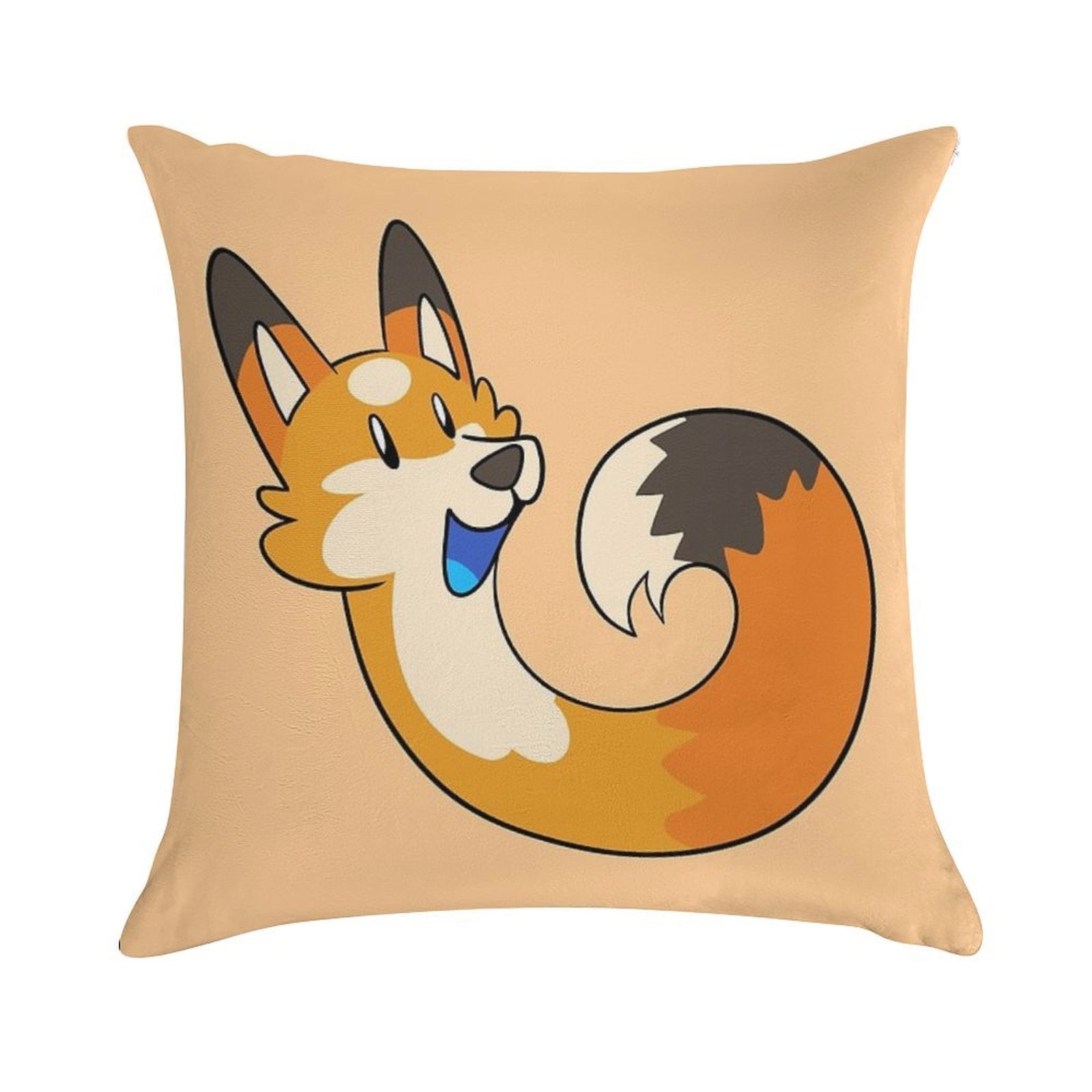 Orange Pipefox - Pip Soft Anti-Pilling Throw Pillow