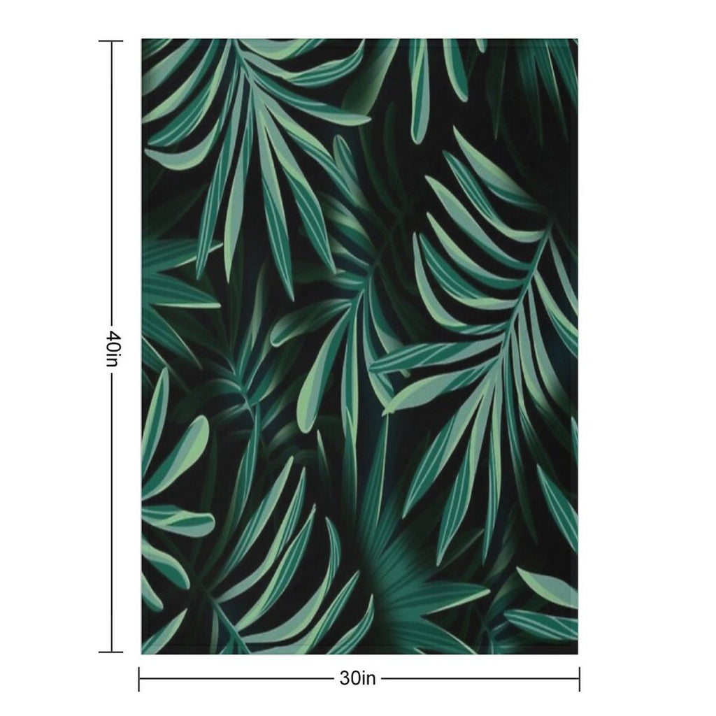 Monstera Leaves Multi-functional Throw Blanket