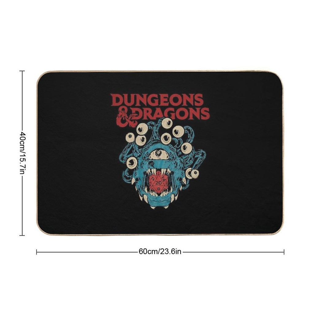 The Dungeons And Dragons Retro Wave  Dirt-Trapping Bath Mat