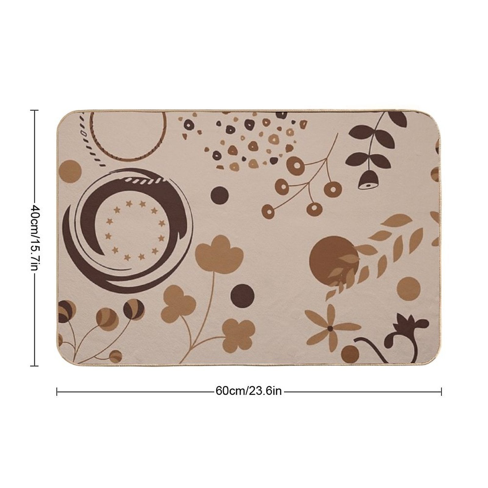 Abstract Floral Nude  Rapid-Drying Bath Mat