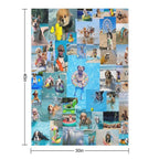 Summer Fun Dog Collage Gift-ready Throw Blanket