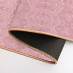 Paloma Faded Vintage Floral Damask in Rose Pink And Cream Fabric  Rapid-Drying Bath Mat