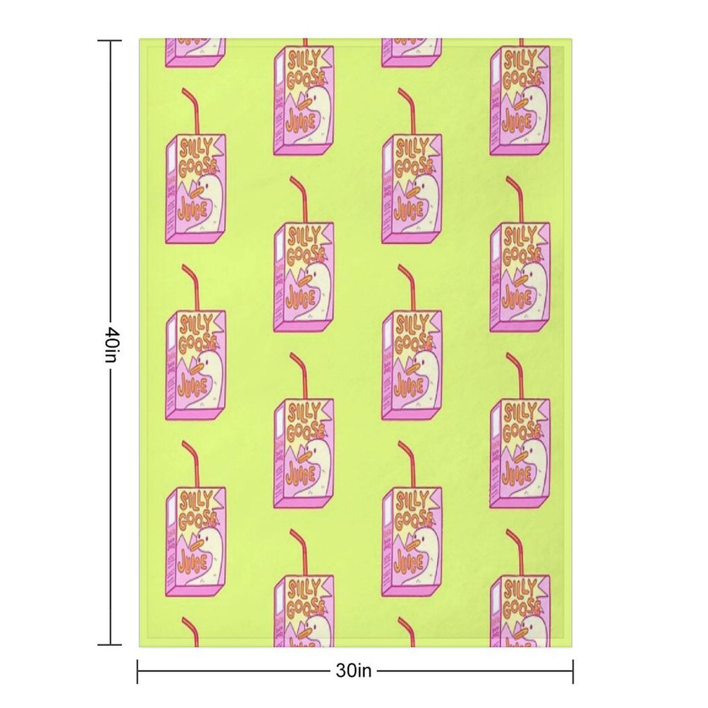 Silly Goose Juice Plush Throw Blanket