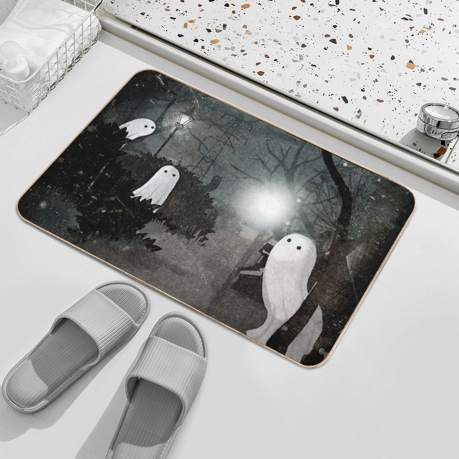 Twilight Ghosts  Rapid-Drying Bath Mat
