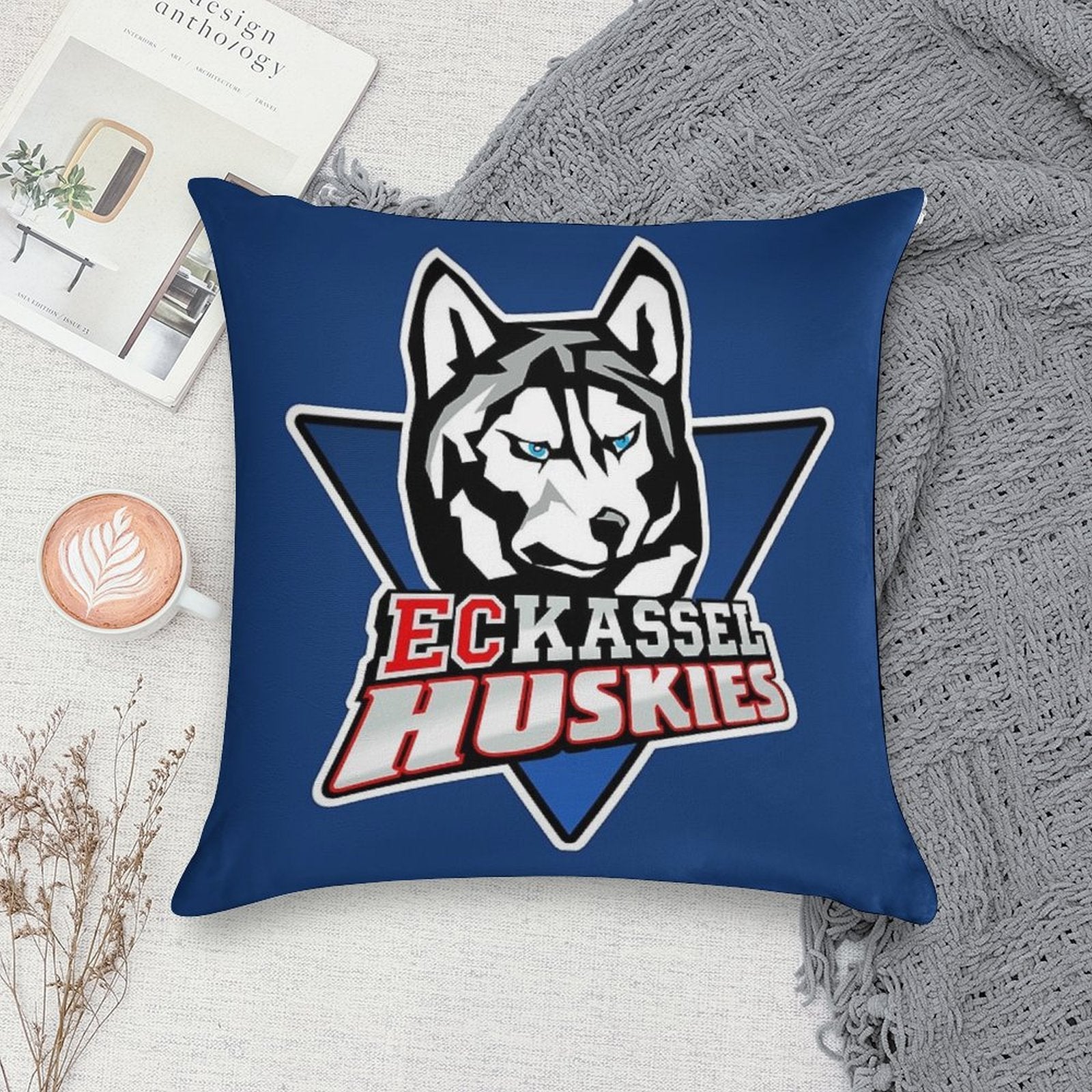 Kassel Huskies Soft Fade-Resistant Throw Pillow