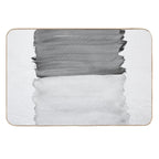Gray Black White Abstract Minimalism #1 #minimal #ink #decor #art  Easy To Clean Bath Mat