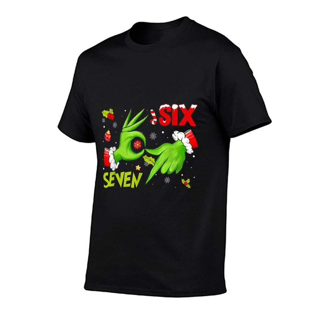 6 7 Six Seven Hand Gen Z Alpha Meme Slang Xmas Christmas Comfortable T-Shirt