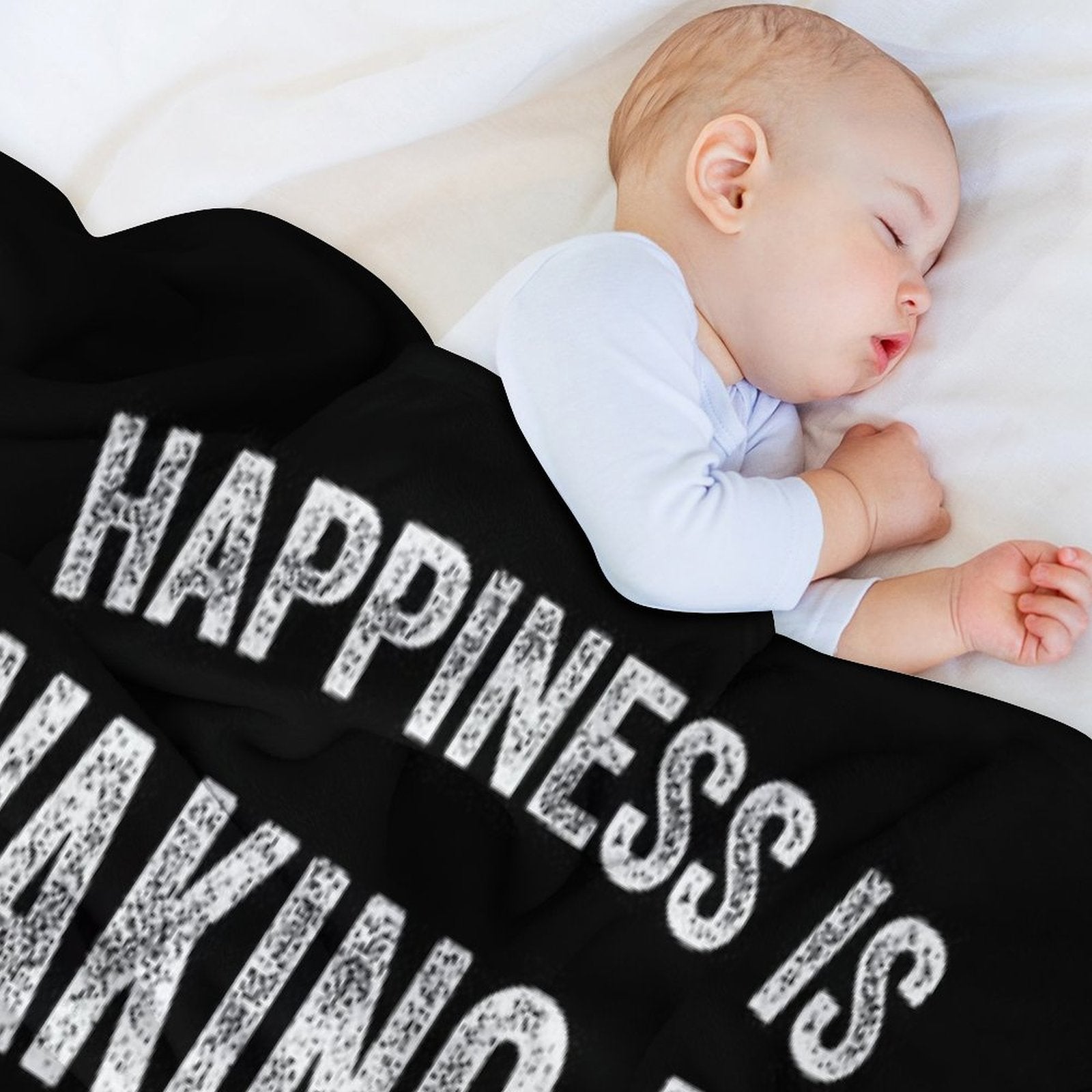 Happiness Is Waking Up with A Redhead Plush Throw Blanket