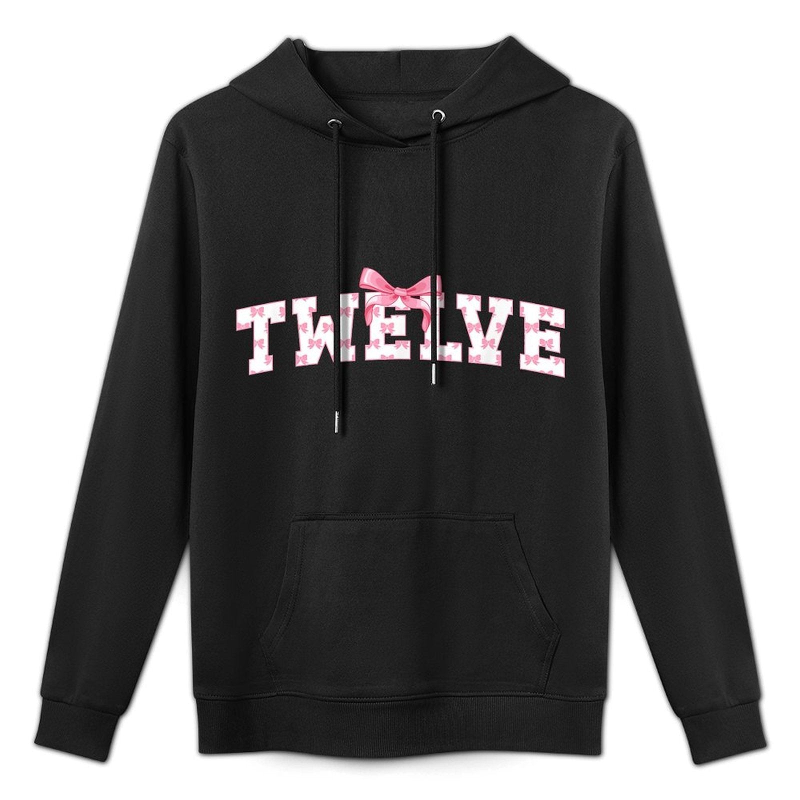 12th Coquette Themed Birthday Twelve Year Old Coquette Bow Breathable Fabric Hoodie