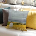 There's A Ghost in The Wheat Field Again... Soft Luxury Feel Throw Pillow