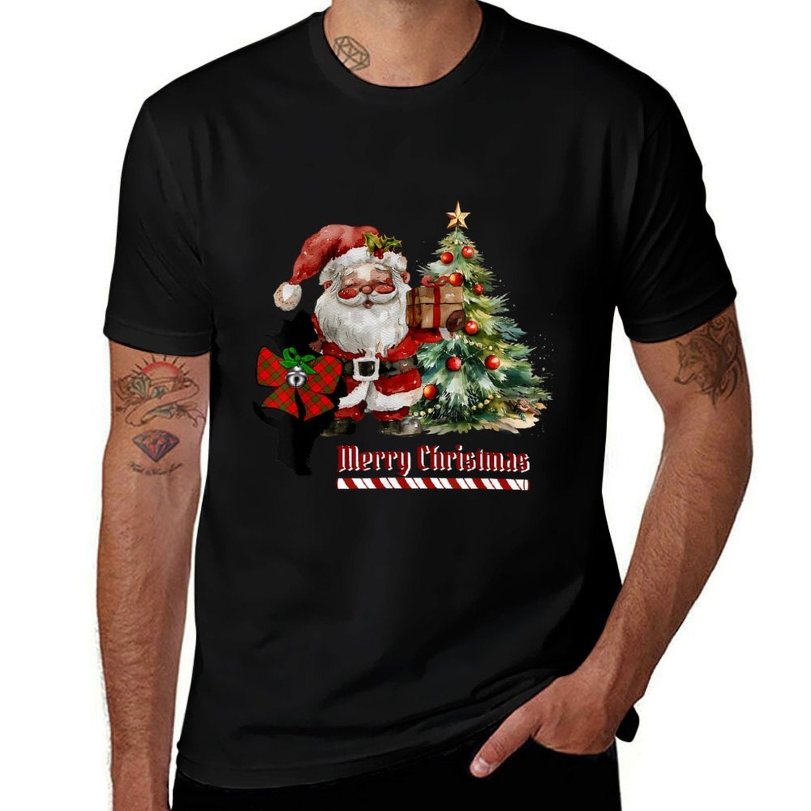 Maxwell Clan Scottie Dog Christmas  Eco-friendly Material T-Shirt