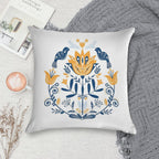Scandinavian Folk Study 010 Soft Bedroom Essential Throw Pillow