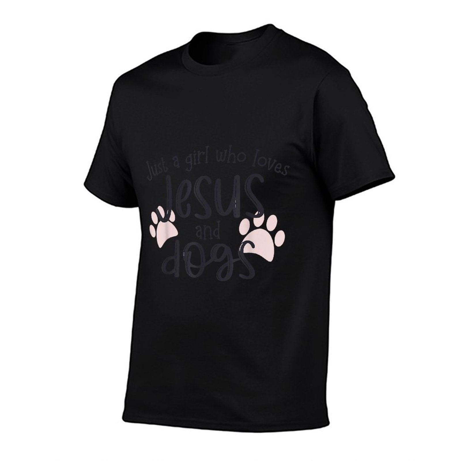 Just A Girl Who Loves Jesus And Dogs  Fade-proof Color T-Shirt
