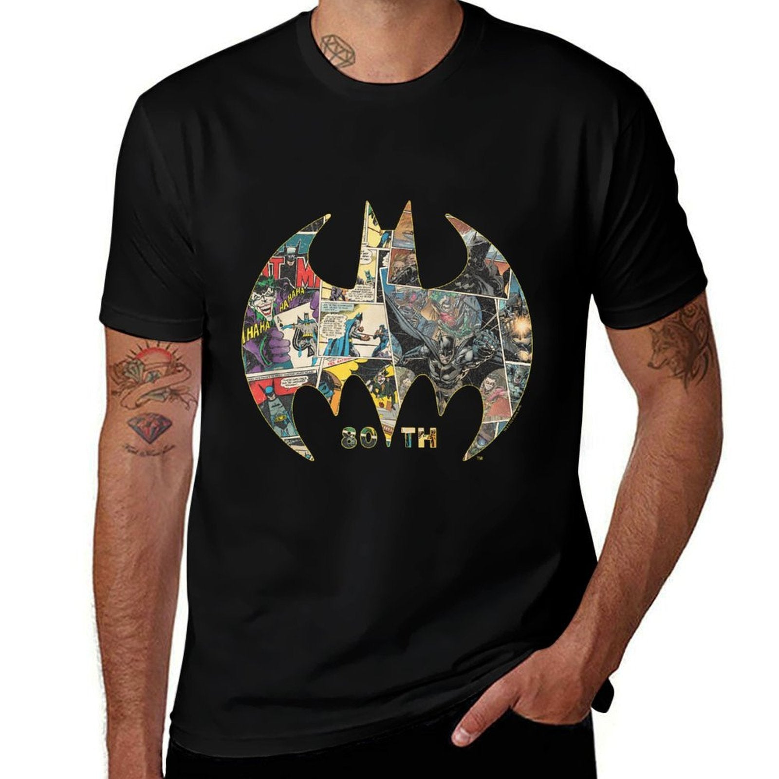 Batman 80th Anniversary Shield Logo  Eco-friendly Material T-Shirt