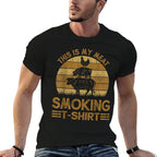 Funny This Is My Meat Smoking Mens BBQ Barbeque Dad  Graphic-printed T-Shirt