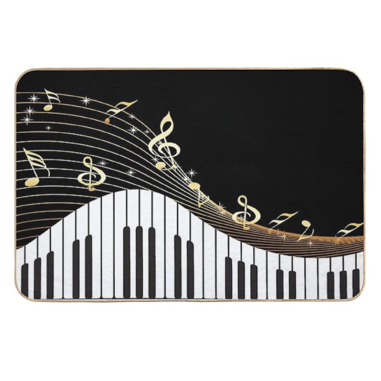 Ivory Keys Piano Music  Non-Slip Bath Mat