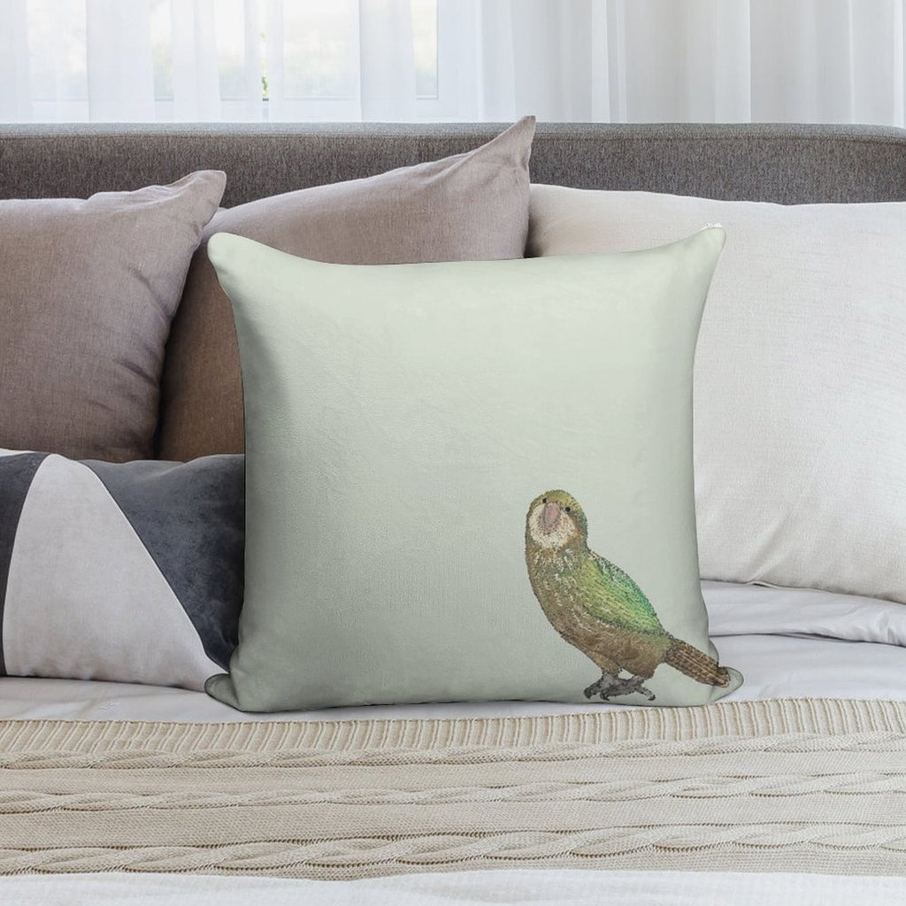 Kakapo Soft Short Plush Fabric Throw Pillow