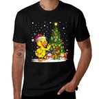 Duck Xmas Tree Lighting Santa Duck Christmas  Moisture-wicking T-Shirt