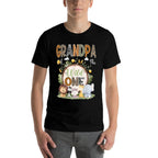 Grandpa Of The Wild One 1St Birthday Kids Safari Woodland  Polyester Blend T-Shirt