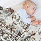 1928 Vintage London Bus-Services Map Lightweight Throw Blanket