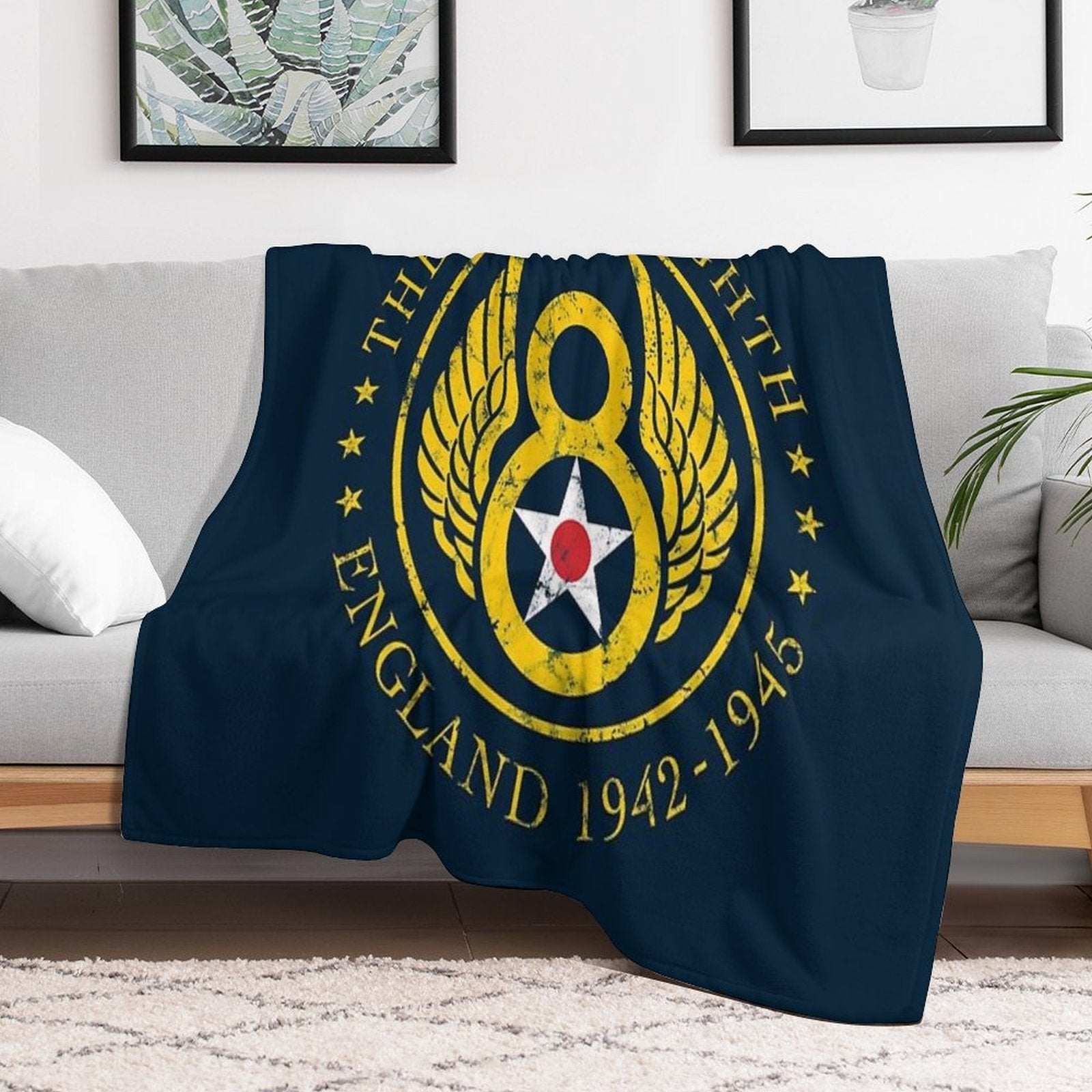 Mighty Eighth - 8th Air Force Plush Throw Blanket