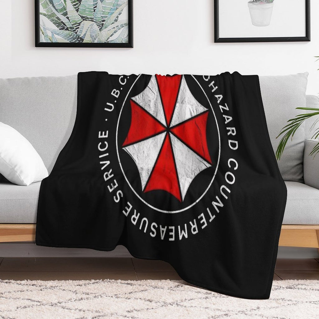 Umbrella Biohazard Countermeasure Service  Resident Evil 3 Plush Throw Blanket