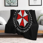Umbrella Biohazard Countermeasure Service  Resident Evil 3 Plush Throw Blanket