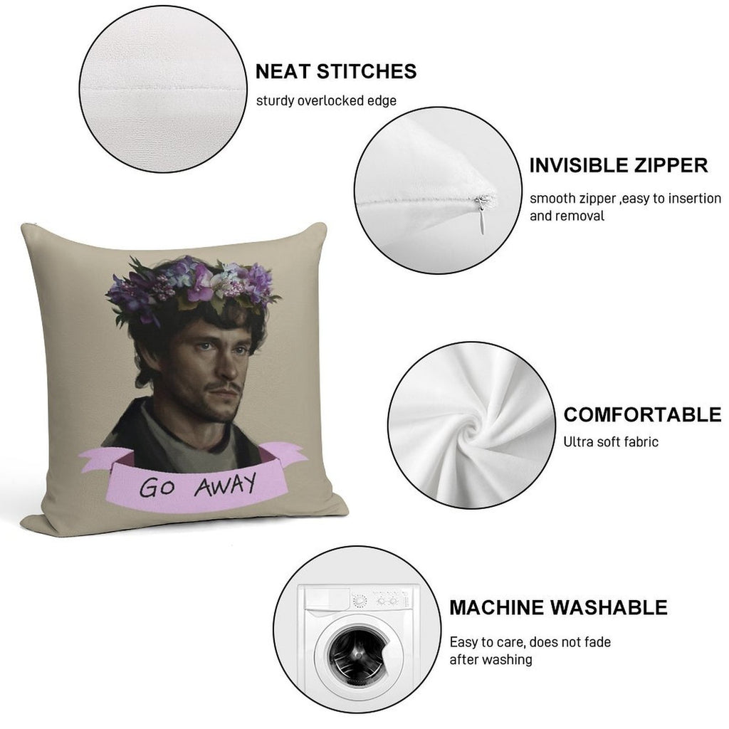 Hannibal - Go Away Soft Anti-Pilling Throw Pillow