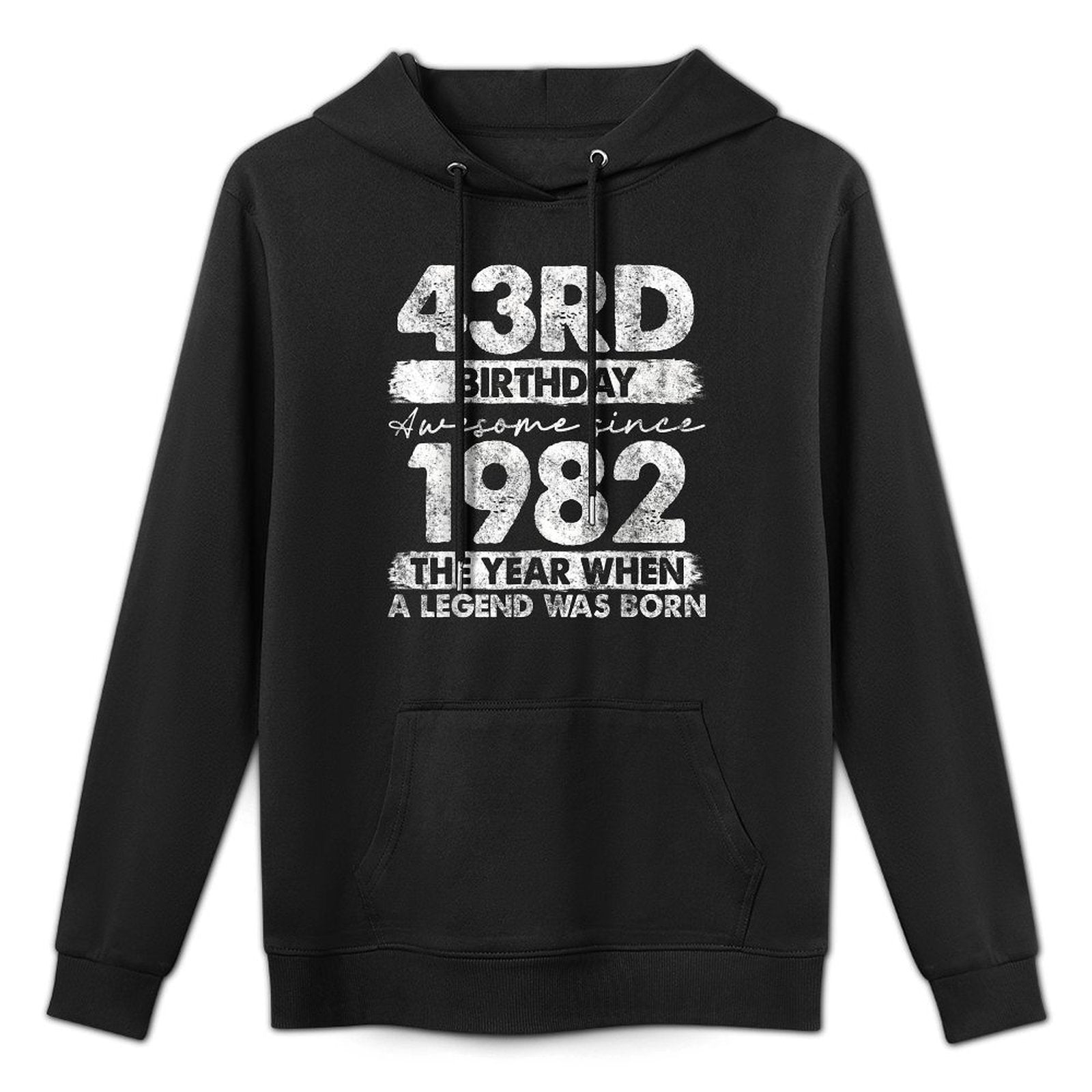Vintage Legend Birthdays For Men Women 2025 43 Year Old Gifts Vintage 1982 Limited Edition 43rd Birthday Black Unisex-Adults All-Day Comfort Hoodie