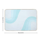 Groovy Turquoise Stripes  Versatile Bath Mat