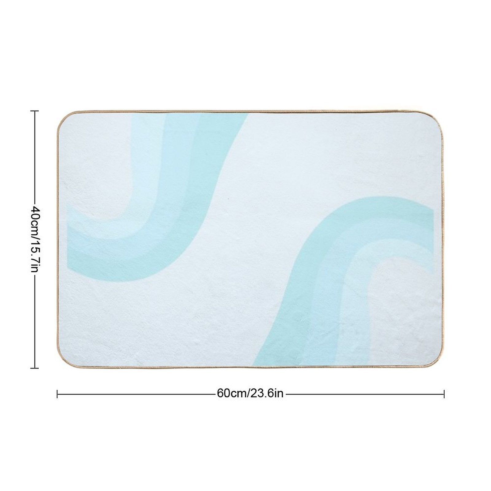 Groovy Turquoise Stripes  Versatile Bath Mat
