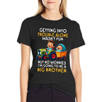 Kids Promoted to Big Brother 2025 Funny Tractor Boys Big Brother  Quick-drying T-Shirt
