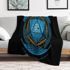 Sci-fi Shield D20 Gift-ready Throw Blanket