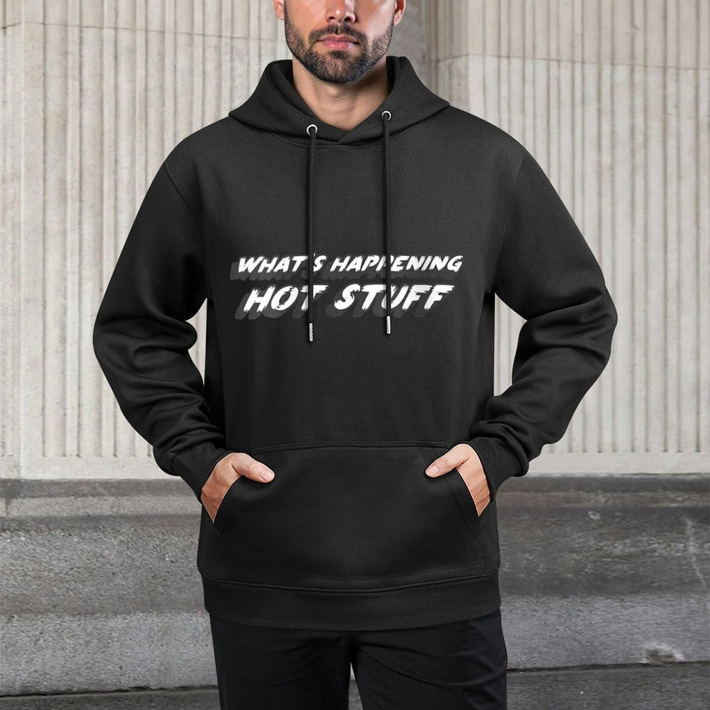Womens Whats Happening Hot Stuff  1980s Movie Quote Easy Care Hoodie