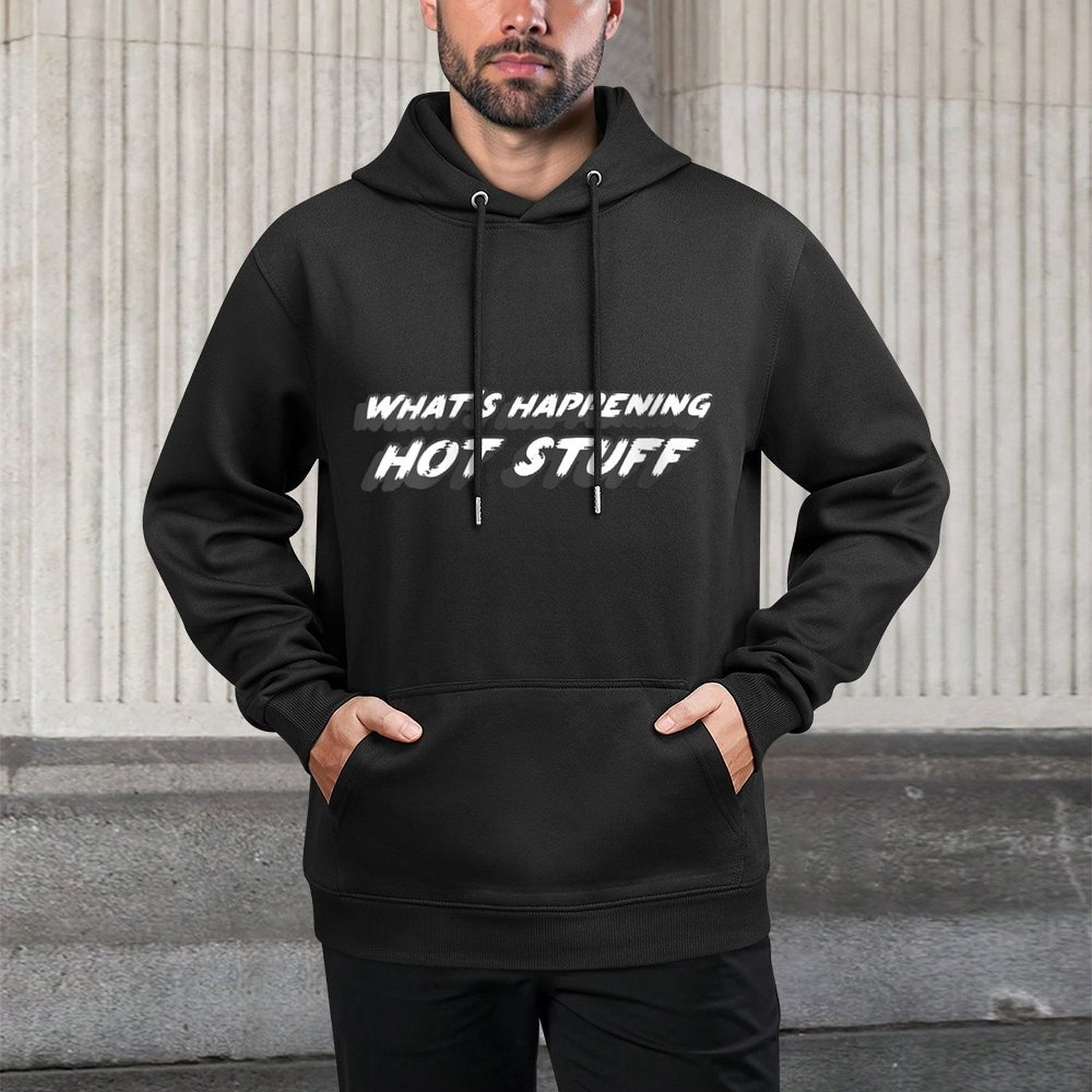 Womens Whats Happening Hot Stuff  1980s Movie Quote Easy Care Hoodie