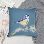 Bluetit Soft Decorative Cover Throw Pillow