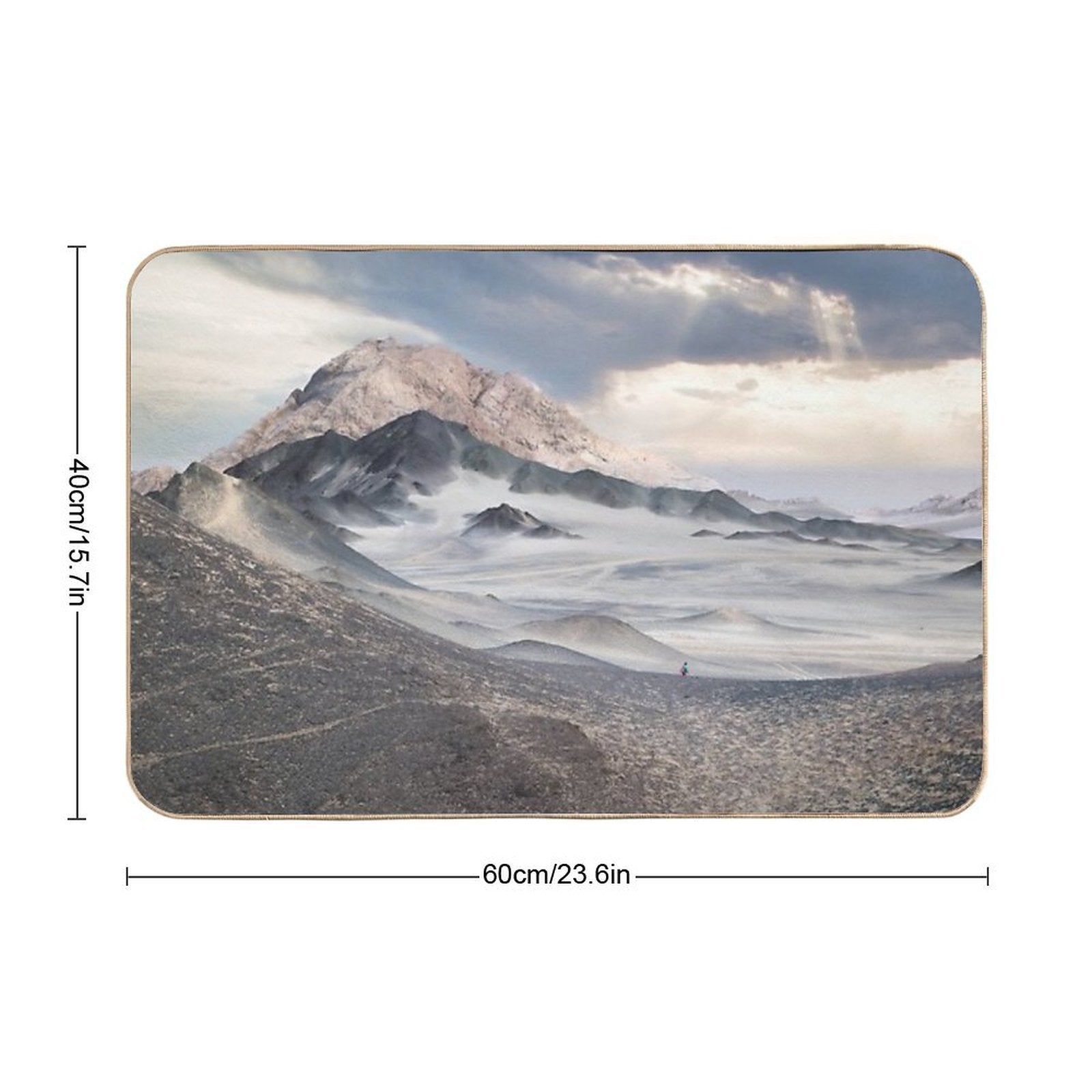 Rainbow Mountain (胭脂山),  Qinghai, China  Fade-Resistant Bath Mat