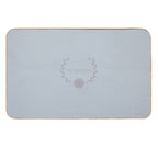 Husband Silver Laurel Wreath with Sun Plate on Silver Foil Background Wedding by Voluting  Long-Lasting Bath Mat