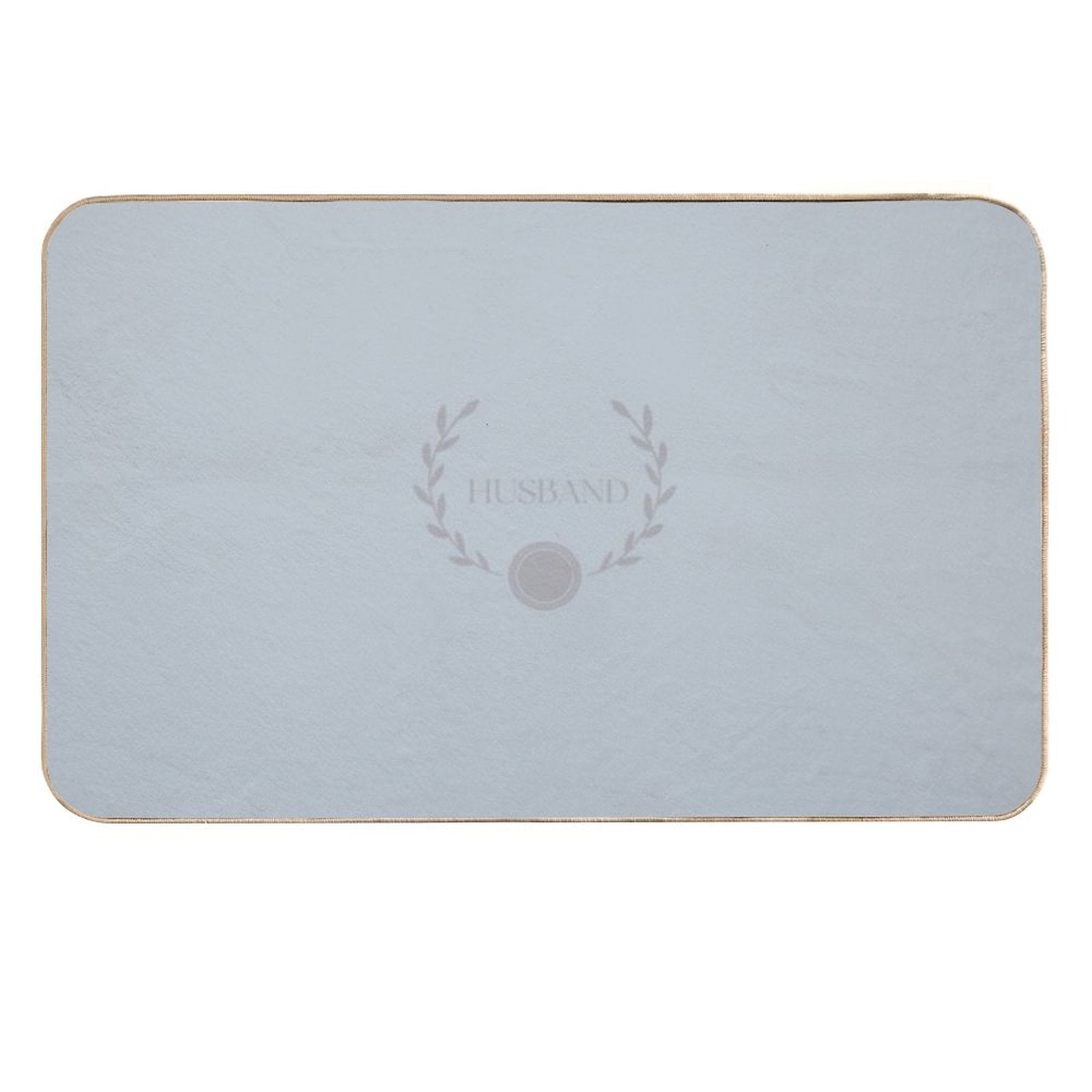 Husband Silver Laurel Wreath with Sun Plate on Silver Foil Background Wedding by Voluting  Long-Lasting Bath Mat